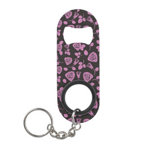 Porte-clé Décapsuleur Arrière - plan rose floral