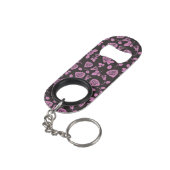 Porte-clé Décapsuleur Arrière - plan rose floral (angle arrière)