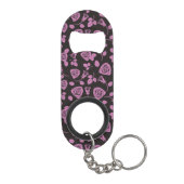Porte-clé Décapsuleur Arrière - plan rose floral (Dos)