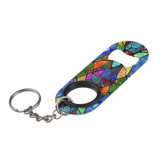 Porte-clé Décapsuleur Art créatif en verre (Devant Angle)