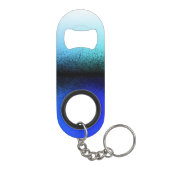 Porte-clé Décapsuleur Artwork Abstrait noir bleu (Dos)