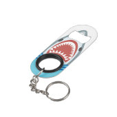 Porte-clé Décapsuleur Bande dessinée drôle de requin (angle arrière)