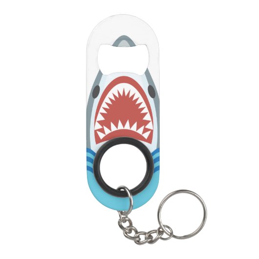 Porte-clé Décapsuleur Bande dessinée drôle de requin (Dos)