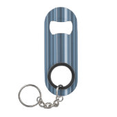 Porte-clé Décapsuleur Bandes bleu gris (Devant)