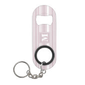 Porte-clé Décapsuleur Bandes de quartz roses monogrammes (Devant)