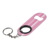 Porte-clé Décapsuleur Bandes roses (Devant Angle)
