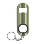 Porte-clé Décapsuleur Bandes vert olive (Devant)