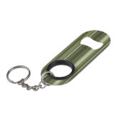 Porte-clé Décapsuleur Bandes vert olive (Devant Angle)