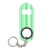 Porte-clé Décapsuleur Bandes vert printemps (Devant)
