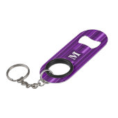 Porte-clé Décapsuleur Bandes violettes monogrammes (Devant Angle)