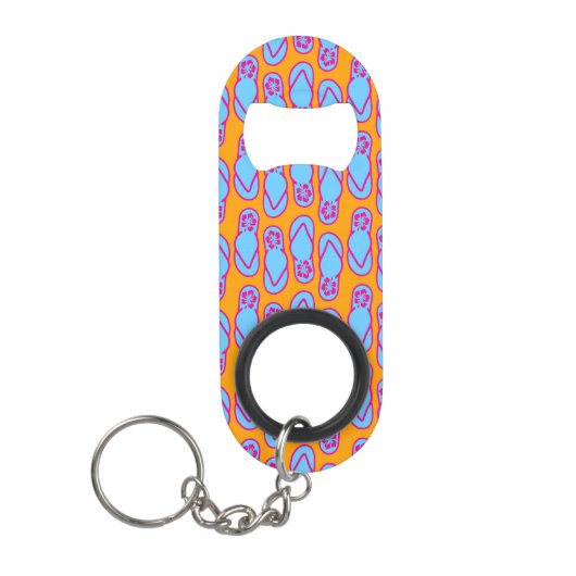 Porte-clé Décapsuleur Bascules électroniques hawaïennes dans bleu et (Devant)