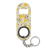 Porte-clé Décapsuleur Beau motif floral lumineux élégant (Dos)