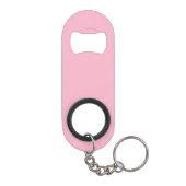 Porte-clé Décapsuleur Bébé rose couleur solide (Dos)