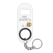 Porte-clé Décapsuleur Beer de l'évolution de la semaine de travail drôle (Dos)