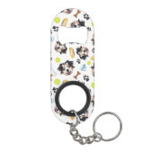 Porte-clé Décapsuleur Berger de sourire d'Australien de chien (Dos)