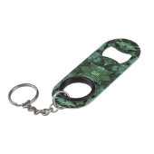 Porte-clé Décapsuleur BILL ~ Green Ivy Leaf Design ~ Original ~ (Devant Angle)