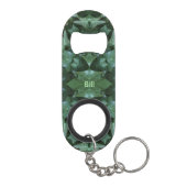 Porte-clé Décapsuleur BILL ~ Green Ivy Leaf Design ~ Original ~ (Dos)