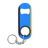 Porte-clé Décapsuleur Bleu jaune (Devant)