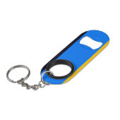 Porte-clé Décapsuleur Bleu jaune (Devant Angle)