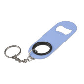 Porte-clé Décapsuleur Bleu pastel (couleur uni)  (Devant Angle)