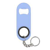 Porte-clé Décapsuleur Bleu pastel (couleur uni)  (Dos)