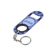 Porte-clé Décapsuleur Boho Blues Personnaliser Nom Cadeau (angle arrière)