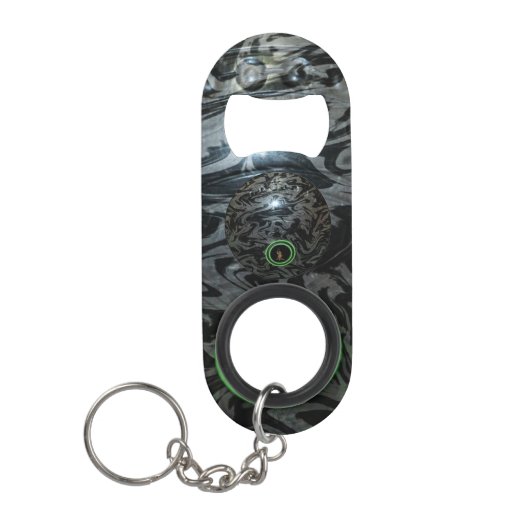 Porte-clé Décapsuleur Bol De Pelouse Noir Et Gris, Clavier D'Ouverture D (Devant)