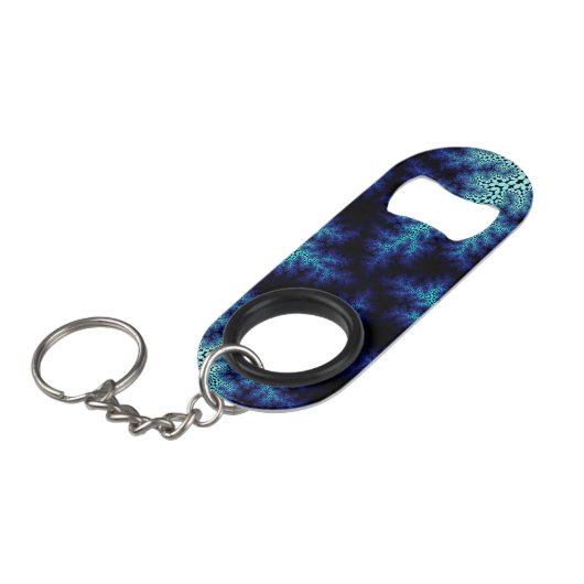 Porte-clé Décapsuleur Boule bleu en grès (Devant Angle)