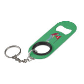 Porte-clé Décapsuleur Boule de rouille verte (Devant Angle)