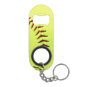 Porte-clé Décapsuleur Boule jaune du base-ball (Dos)