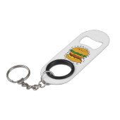 Porte-clé Décapsuleur burger (Devant Angle)
