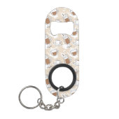 Porte-clé Décapsuleur Café, motif doux (Devant)