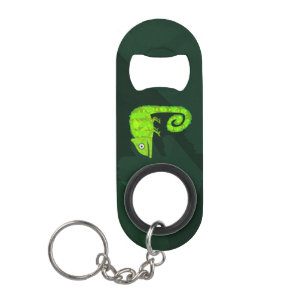 Porte-clé Décapsuleur Caméléon vert mignon