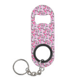 Porte-clé Décapsuleur Camouflage animal Silhouette rose (Devant)