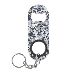 Porte-clé Décapsuleur Camouflage numérique en argent de style urbain
