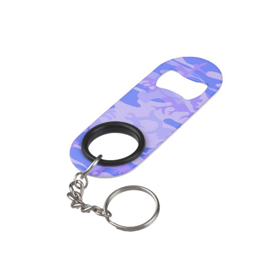 Porte-clé Décapsuleur Camouflage Pastel Blue Motif Abstrait (angle arrière)