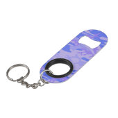 Porte-clé Décapsuleur Camouflage Pastel Blue Motif Abstrait (Devant Angle)