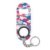 Porte-clé Décapsuleur Camouflage rouge blanc et bleu (Dos)