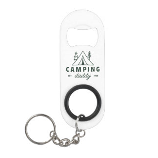 Porte-clé Décapsuleur Camping daddy dad camper father funny