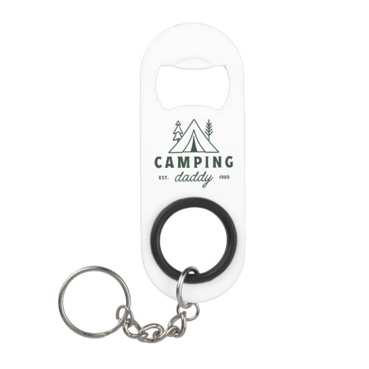 Porte-clé Décapsuleur Camping daddy dad camper father funny (Devant)