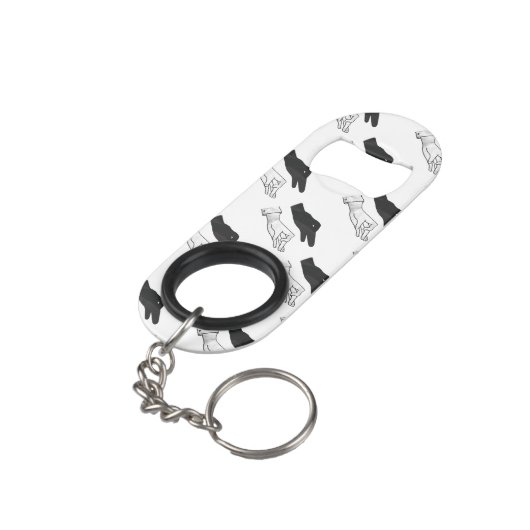 Porte-clé Décapsuleur Canard Silhouette main (angle arrière)