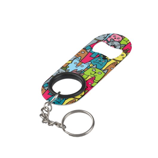 Porte-clé Décapsuleur Cat et kitten (angle arrière)