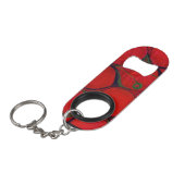 Porte-clé Décapsuleur Cercles rouges (Devant Angle)