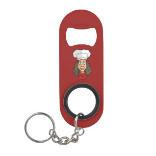 Porte-clé Décapsuleur Chef femme