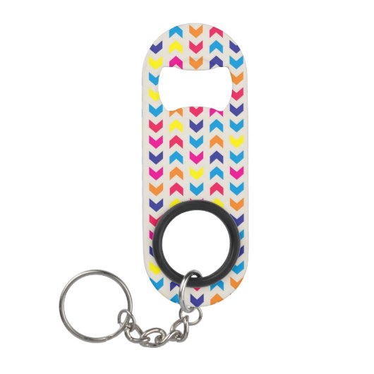 Porte-clé Décapsuleur Chevron aztèque coloré (Devant)