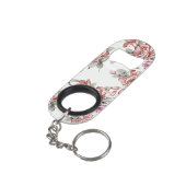 Porte-clé Décapsuleur Chic Rétro Fleurs Féminines Éculées (angle arrière)