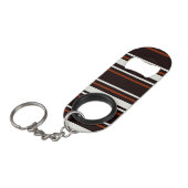 Porte-clé Décapsuleur Chocolat foncé rayures Brown (Devant Angle)