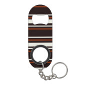Porte-clé Décapsuleur Chocolat foncé rayures Brown (Dos)