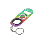 Porte-clé Décapsuleur Clambake Arc-en-ciel Clam Motif de mollusques (angle arrière)