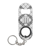 Porte-clé Décapsuleur Clan MacFarlane Tartan noir et blanc (Devant)